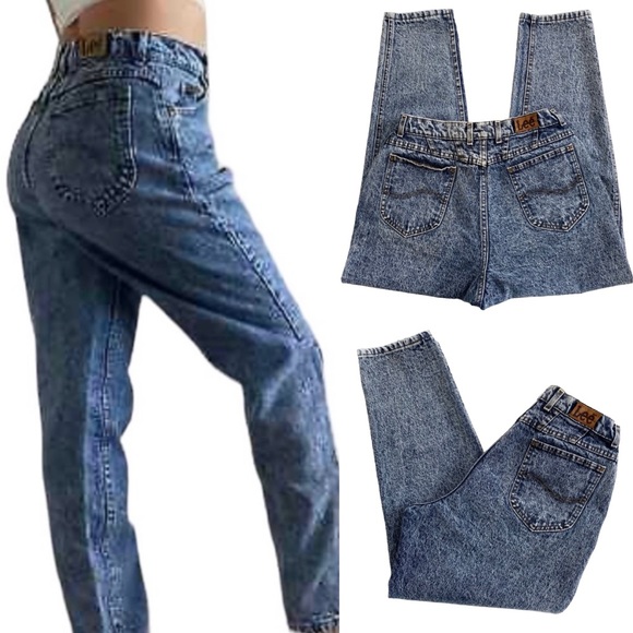 Lee Denim - 🚫SOLD🚫 Vintage Lee Acid Wash High Waist Mom Jeans Size 16